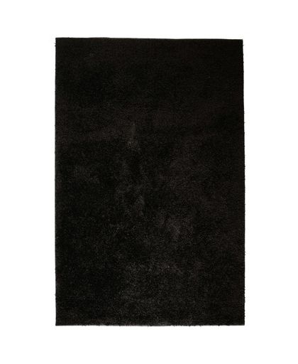 Vloerkleed shaggy hoogpolig 140x200 cm zwart