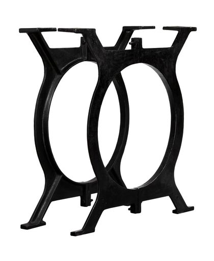 vidaXL Dining Table Legs 2 pcs O-Frame Cast Iron