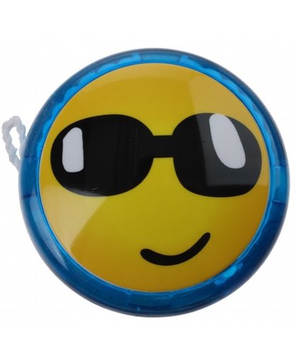 Jonotoys Jojo emoticon bril blauw 4,5 cm