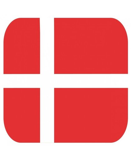 Bierviltjes Deense vlag vierkant 15 st