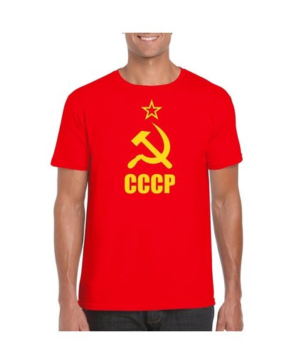 Rood CCCP / Sovjet-Unie t-shirt voor heren S Rood