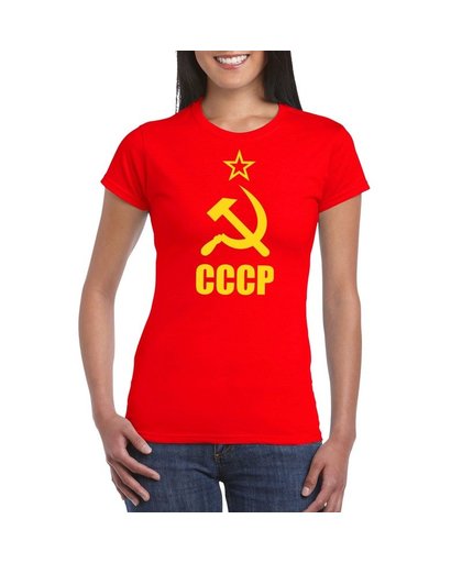 Rood CCCP / Sovjet-Unie t-shirt voor dames S Rood