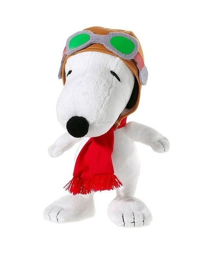 Pluche Snoopy knuffel Flying Ace 18 cm Wit