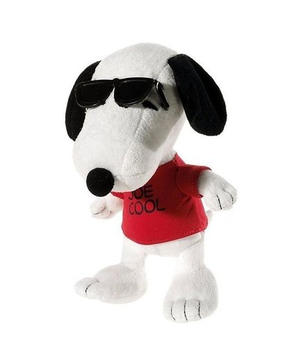 Pluche Snoopy knuffel Joe Cool 18 cm Wit