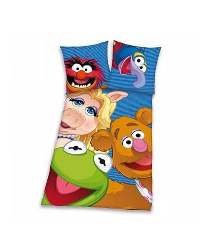 Disney the muppets flanel dekbedovertrek - 1-persoons (140x200 cm + 1 sloop)