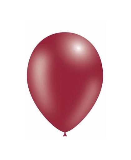 Bordeaux rode ballonnen metallic 25cm 10 stuks