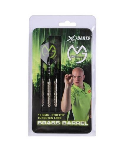 XQ Max dartpijlen softtip M. van Gerwen 3-delig zwart/groen