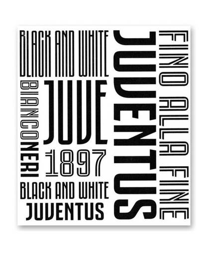 Juventus muursticker Graphic 2 stickervellen zwart/wit