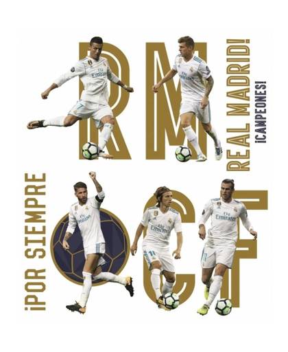 Real Madrid muursticker Group 8 stuks