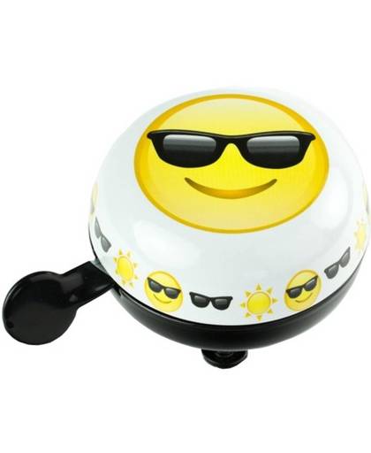 Widek fietsbel Emoticon Sunglasses 80 mm wit/geel