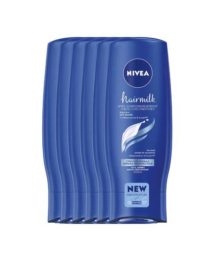 Nivea Hairmilk Conditioner Cremespoeling Voordeelverpakking