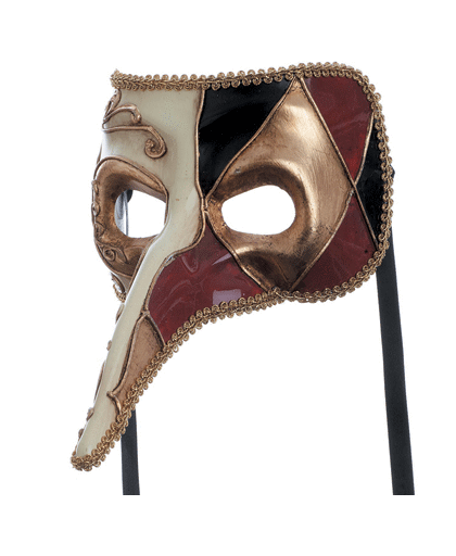 Venetiaans joker masker Goudkleurig