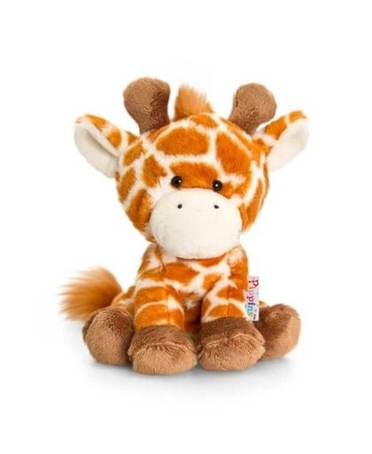 Keel Toys pluche giraffe knuffel oranje 14 cm Multi