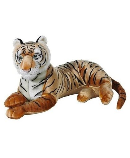 Grote bruine pluche tijger knuffel 70 cm Bruin