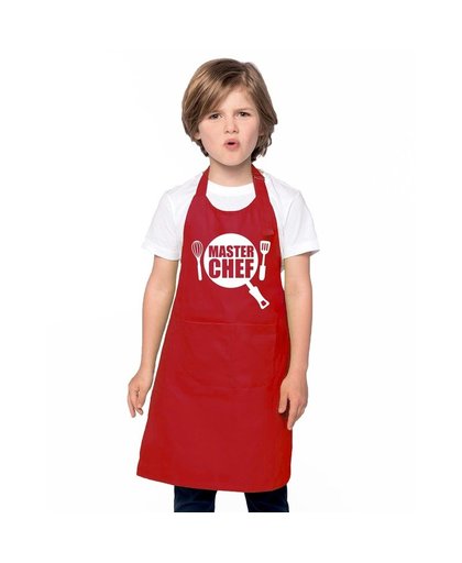Master chef keukenschort rood kinderen Rood