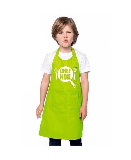 Chef kok keukenschort lime groen kinderen Lime
