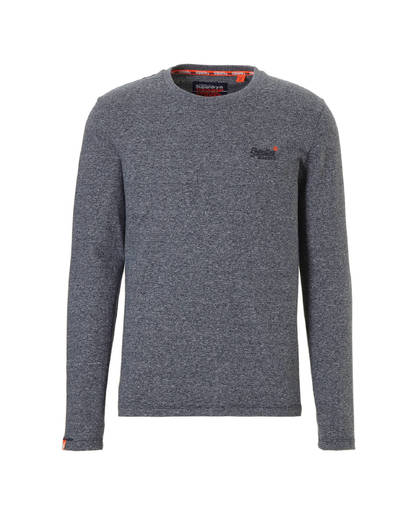 Superdry Orange Label Textured Long Sleeved T-Shirt Grey
