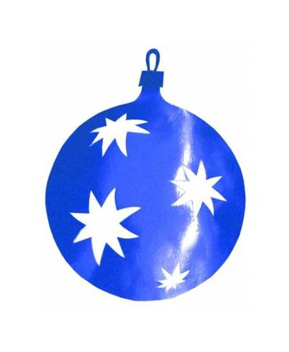 Kerstballen hangdecoratie blauw 30 cm