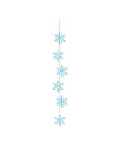 Sneeuwvlokken decoratie slinger 108 cm