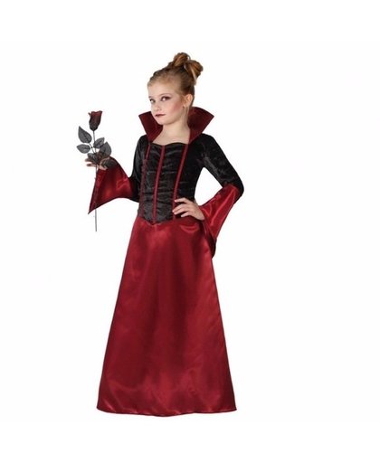 Halloween - Halloween dracula jurk voor meisjes 128 (7-9 jaar) Rood