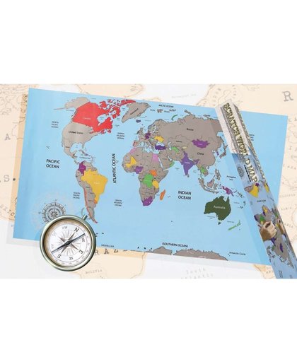 Krasposter Wereldkaart - Scratch map