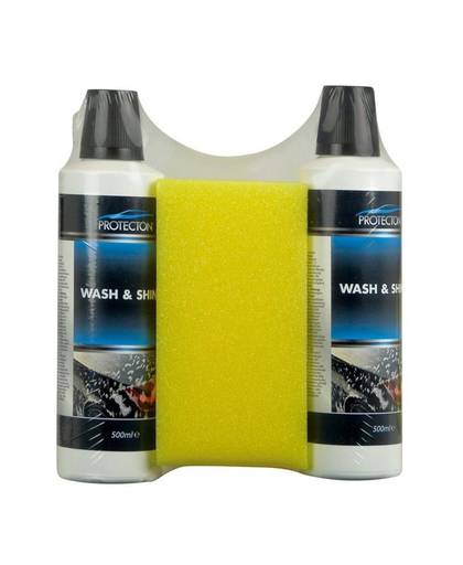 Protecton Wash & shine 2x 500 ml + spons