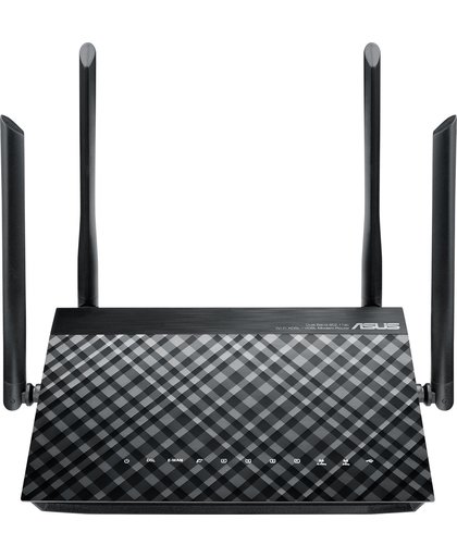 ASUS DSL-AC55U draadloze router Dual-band (2.4 GHz / 5 GHz) Gigabit Ethernet 3G 4G Zwart