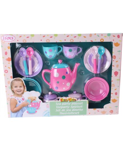 Eddy Toys Theeservies 16-delig Roze