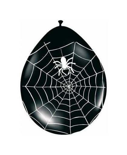 Spinnenweb ballonnen 30cm 8 stuks