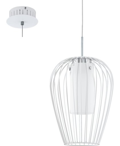 EGLO Vencino - Hanglamp - Draadlamp - 1 Lichts - LED - Ø160mm. - Chroom - Wit
