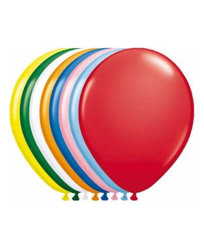 Gekleurde ballonnen metallic 25cm 10 stuks