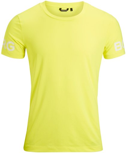 Björn Borg Borg tee heren t-shirt - geel - maat M