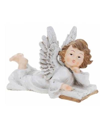 Engel met boek beeldje 21 cm type 1