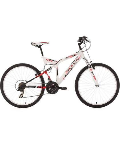 Ks Cycling Mountainbike 26 inch fully-mountainbike Zodiac met 21 versnellingen wit-rood - 48 cm