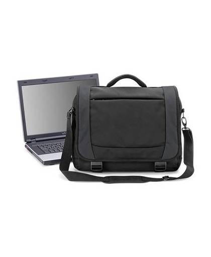 Quadra schoudertas - laptoptas deluxe black/dark graphite