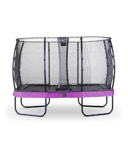 EXIT Elegant Premium trampoline rectangular 244x427cm with safetynet Economy - purple