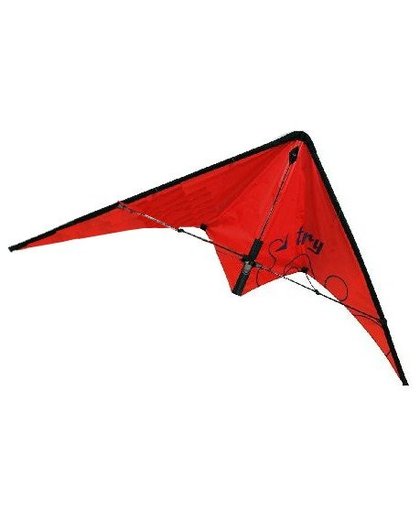 Rhombus vlieger Stunt Try rood 38 x 110 cm