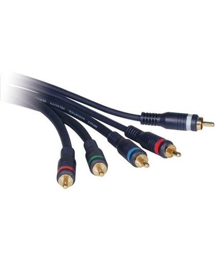 C2G 0.5m Velocity Component Video/RCA-Type Audio Combination Cable component videokabel (YPbPr) 0,5 m 5 x RCA Zwart