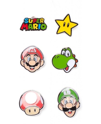 Super Mario - Mario Characters Metal Pin Set
