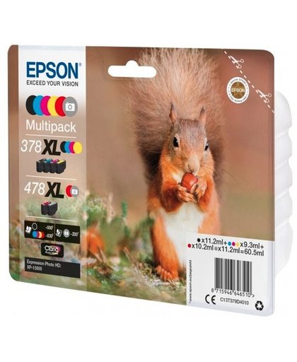 Epson Multipack 6-colours 378XL / 478XL Claria Photo HD Ink inktcartridge