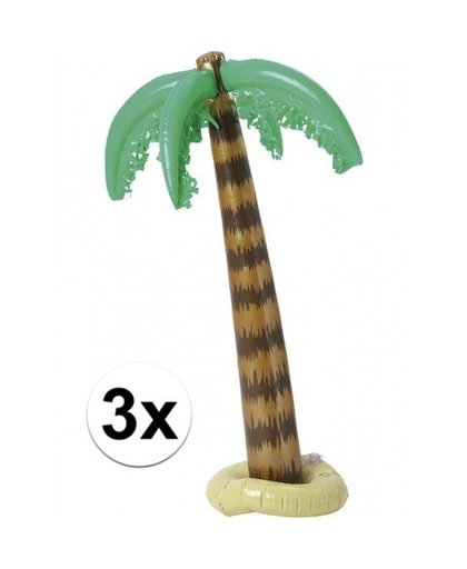 3x opblaasbare tropische versiering palmboomen van 90 cm Multi