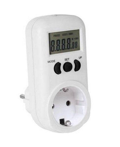 Digitale energiemeter tot maximaal 3600 watt Wit