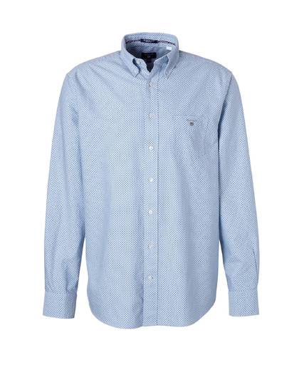 GANT Regular Oxford Printed Dot Shirt - Capri Blue - Size: M