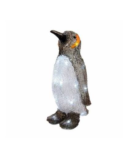 Kerstverlichting pinguin met led licht 33 cm