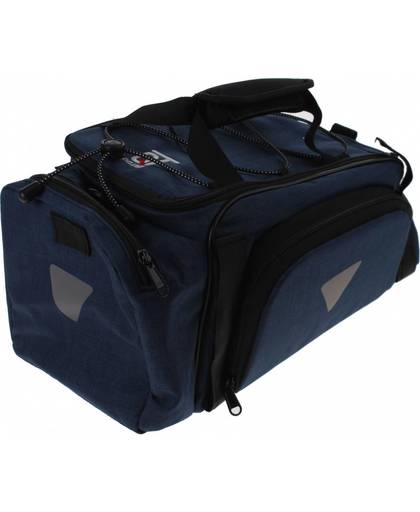 Cycle Tech bagagedragertas Classic Finesse jeansblauw 8 liter