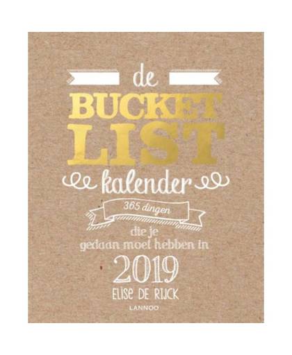 De Bucketlist Scheurkalender 2019 - Bucketlist
