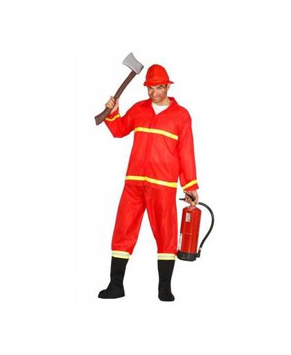 Brandweer kostuum rood m/l - maat / confectie: medium-large / 48-52