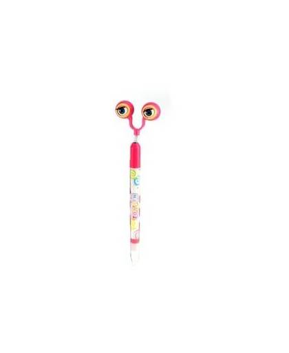 Toi-toys pen met bewegende ogen 20 cm fuchsia