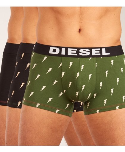 Diesel 3-pack Hipsters zwart groen Heren Heren