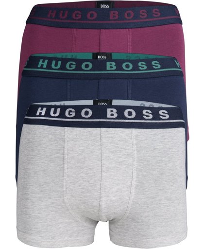 Hugo Boss trunk (3-pack) - bordeaux-grijs-blauw